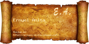 Ernyei Anita névjegykártya